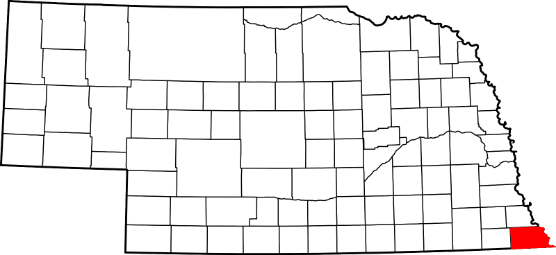 An image highlighting Richardson County in Nebraska