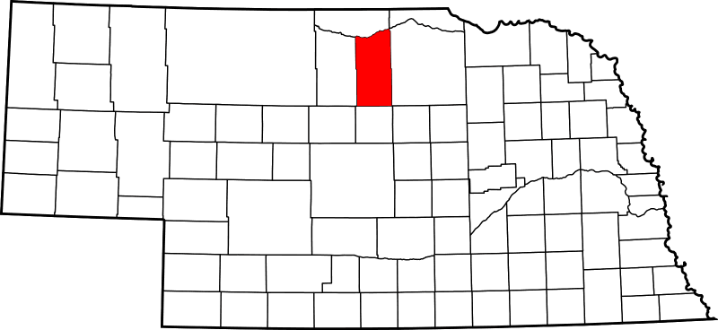 An illustration of Rock County in Nebraska