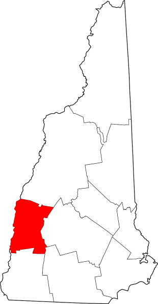 An image highlighting Sullivan County in New Hamsphire