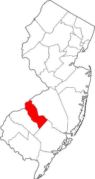 An image highlighting Camden County in New Jersey