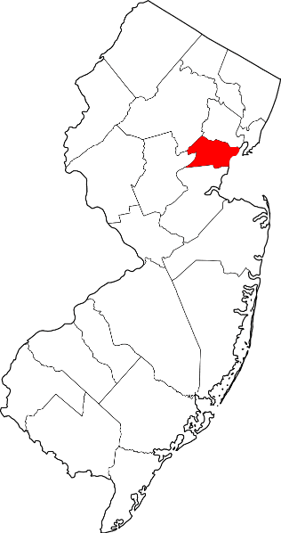 An image highlighting Union County in New Jersey