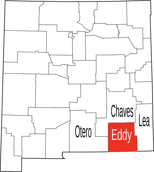 An image highlighting Grant County in New Mexico