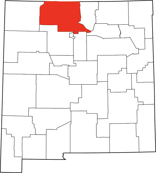 An image highlighting Roosevelt County in New Mexico
