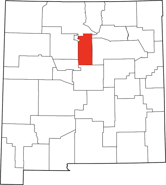 An image highlighting Sierra County in New Mexico