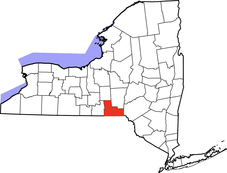 An illustration of Broome County in New York
