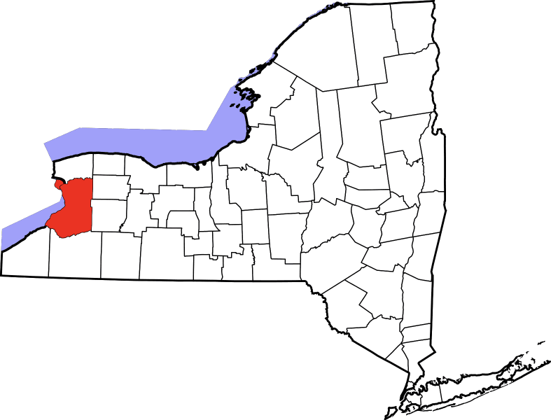 An image highlighting Erie County in New York