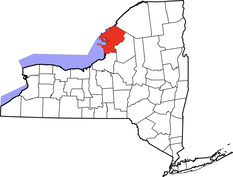 An illustration of Jefferson County in New York