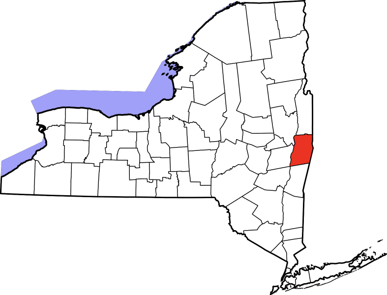 A picture displaying Rensselaer County in New York