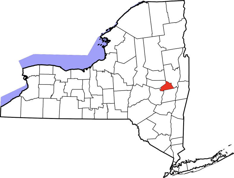 An illustration of Schenectady County in New York