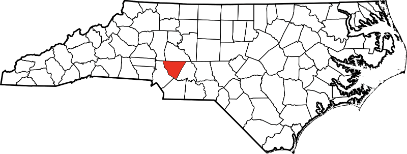 An image highlighting Cabarrus County in North Carolina