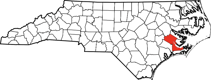 An image showing Craven County in North Carolina