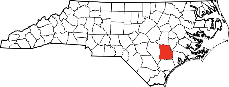 An image highlighting Duplin County in North Carolina