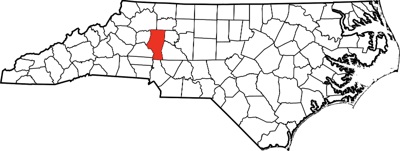 An image highlighting Iredell County in North Carolina