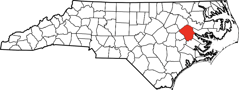 An image showing Pitt County in North Carolina