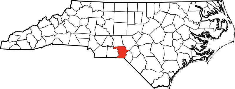 An image highlighting Richmond County in North Carolina