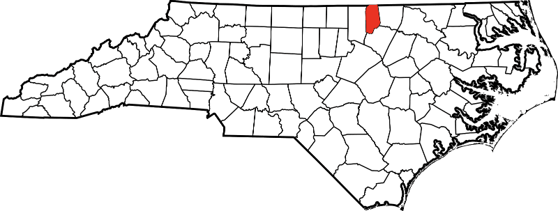 An image showing Vance County in North Carolina