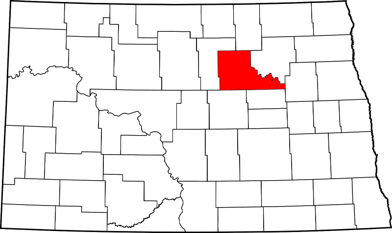 An image highlighting Benson County in North Dakota