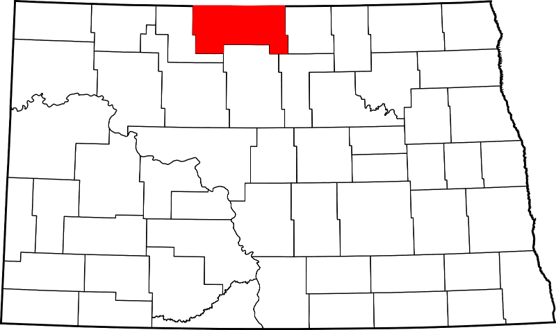 An illustration of Bottineau County in North Dakota