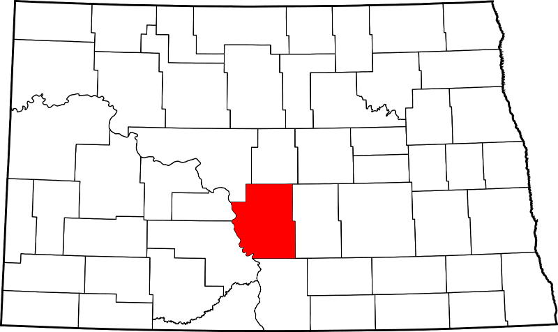 An illustration of Burleigh County in North Dakota