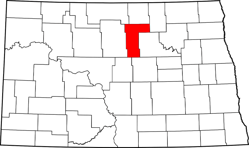 An image highlighting Pierce County in North Dakota