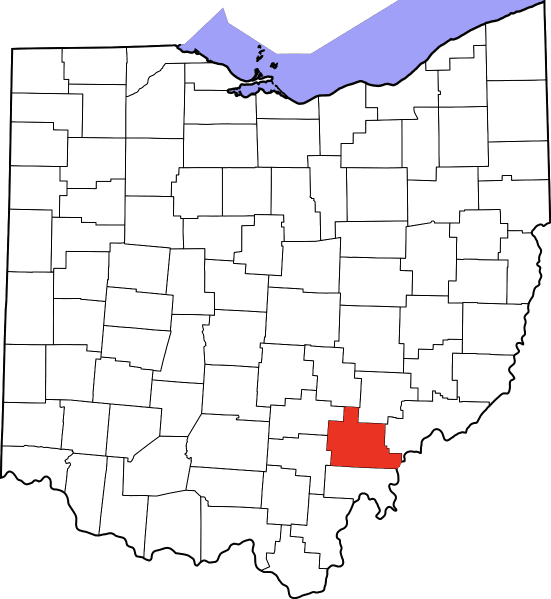 An image showing Athens County in Ohio