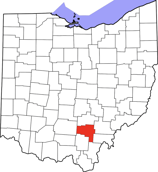 An illustration of Vinton County in Ohio