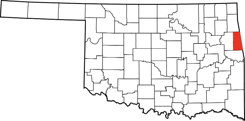 An illustration of Adair County in Oklahoma