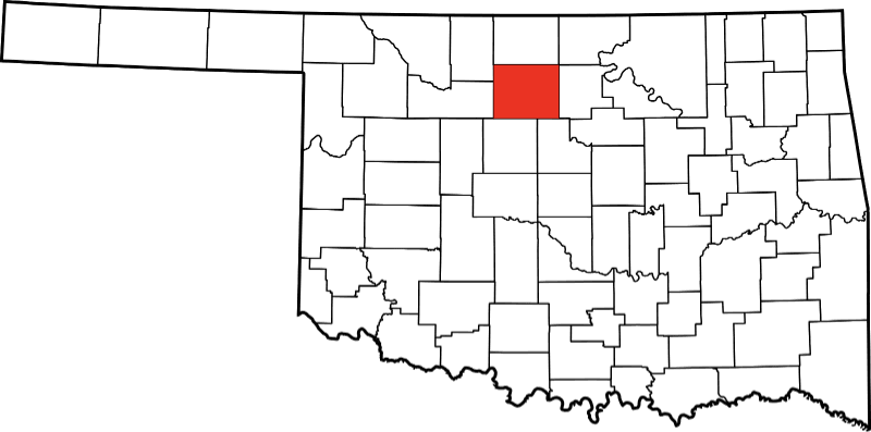 An illustration of Garfield County in Oklahoma