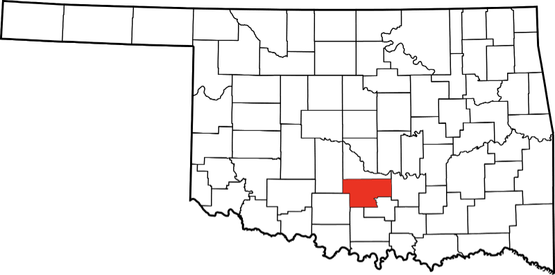 An image showing Garvin County in Oklahoma