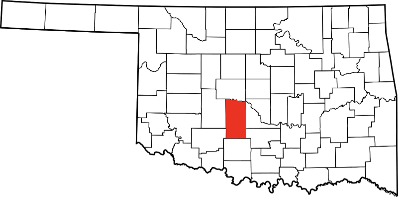 An illustration of Grady County in Oklahoma