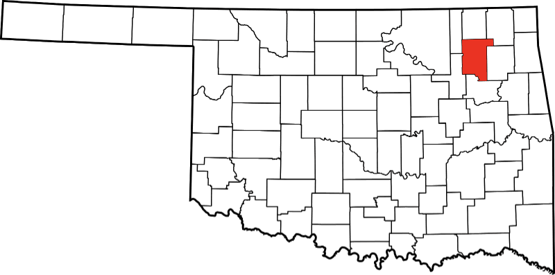 An illustration of Rogers County in Oklahoma
