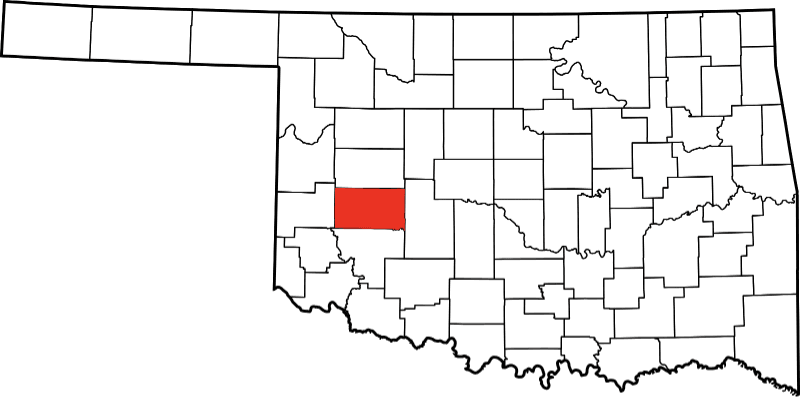 A picture displaying Washita County in Oklahoma