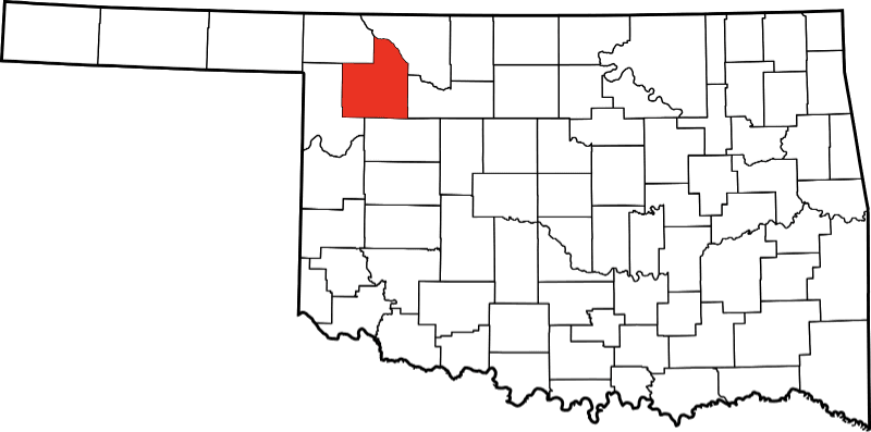 An image showing Woodward County in Oklahoma