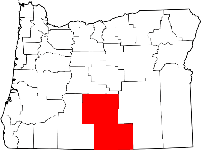 An illustration of Lake County in Oregon