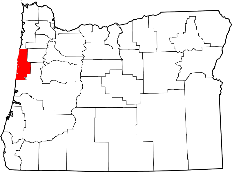 An illustration of Lincoln County in Oregon