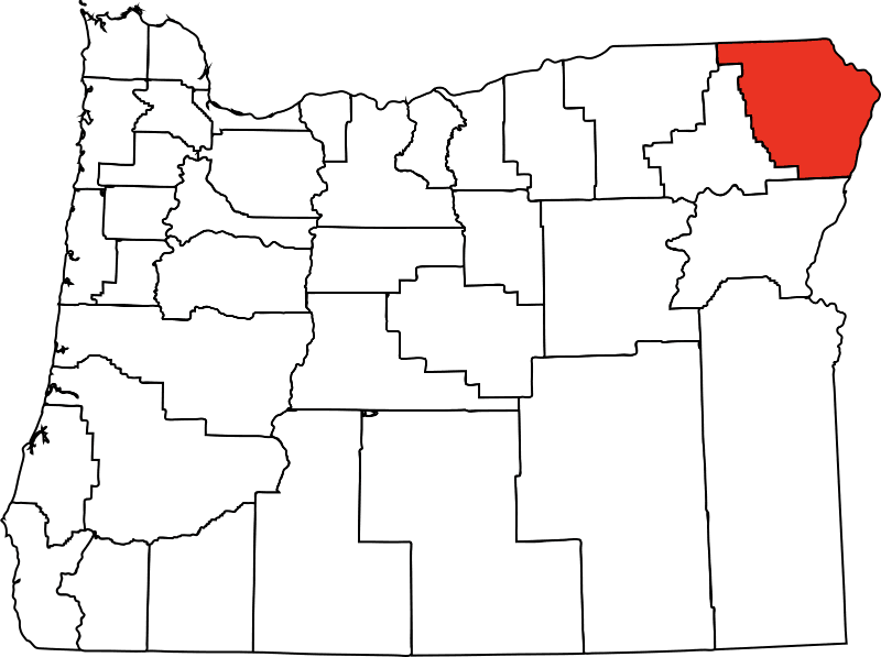 An image highlighting Wallowa County in Oregon
