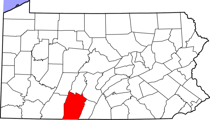 An illustration of Bedford County in Pennsylvania