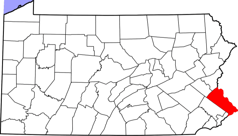 An illustration of Bucks County in Pennsylvania