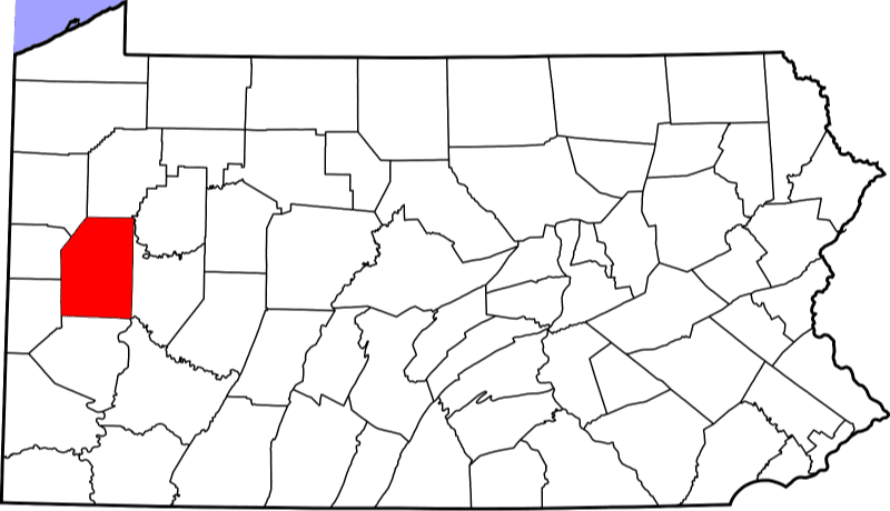 An illustration of Butler County in Pennsylvania