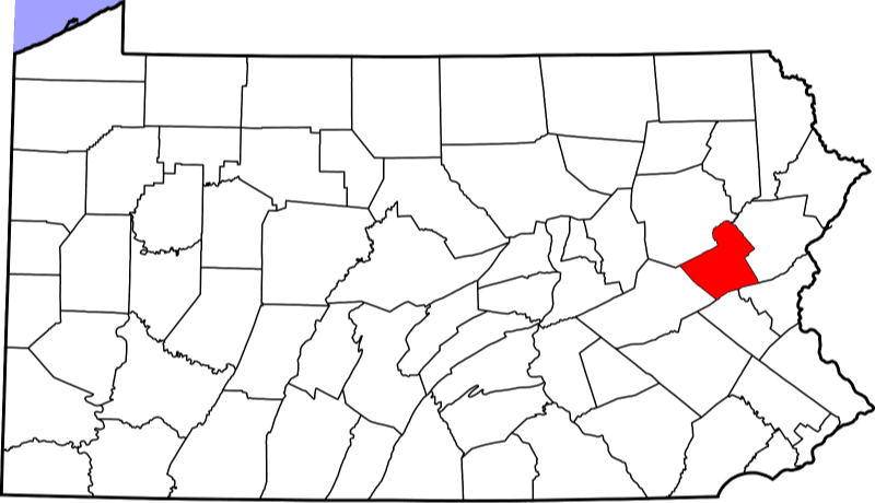 An illustration of Carbon County in Pennsylvania