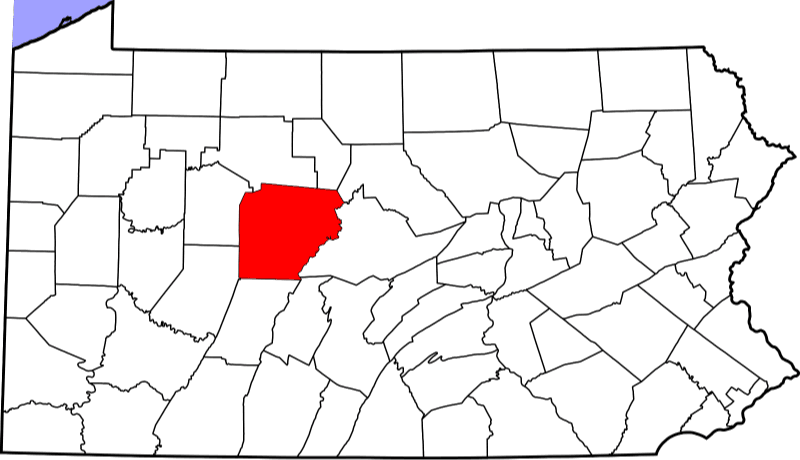 An illustration of Clearfield County in Pennsylvania