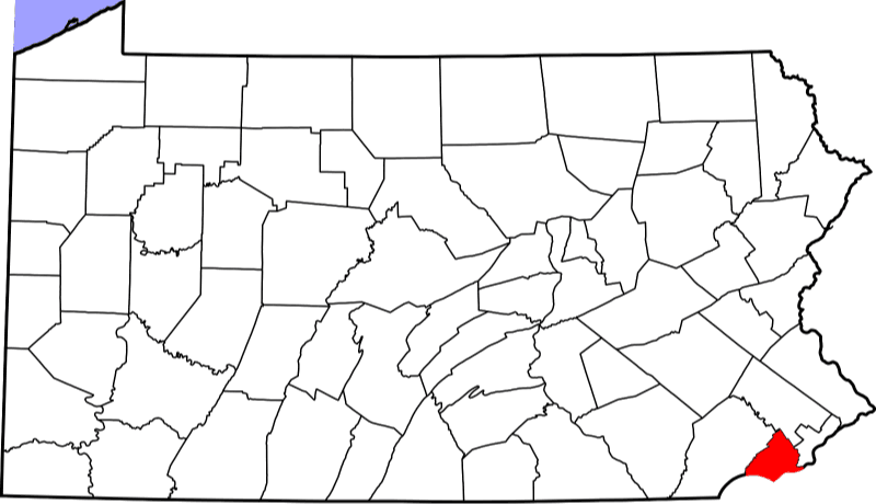 An image showing Delaware County in Pennsylvania