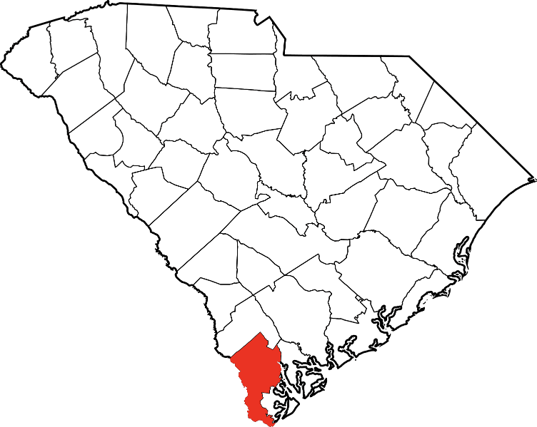 An illustration of Jasper County in South Carolina