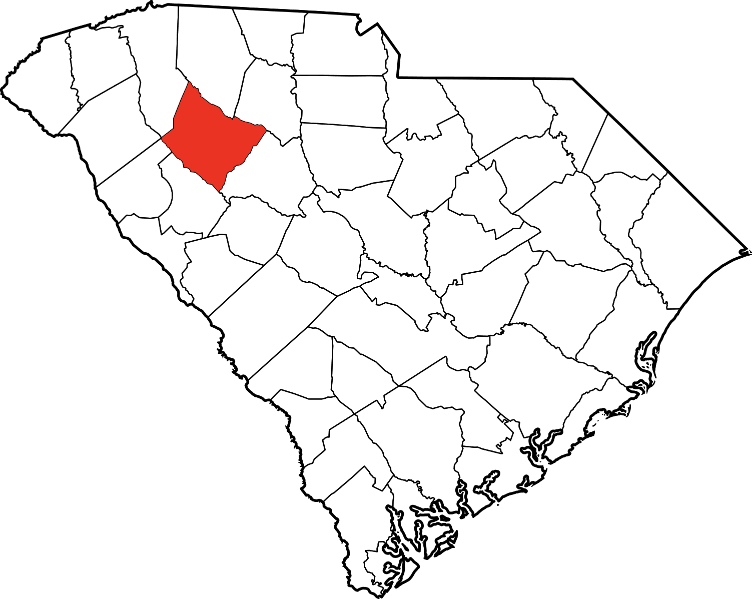 An illustration of Laurens County in South Carolina