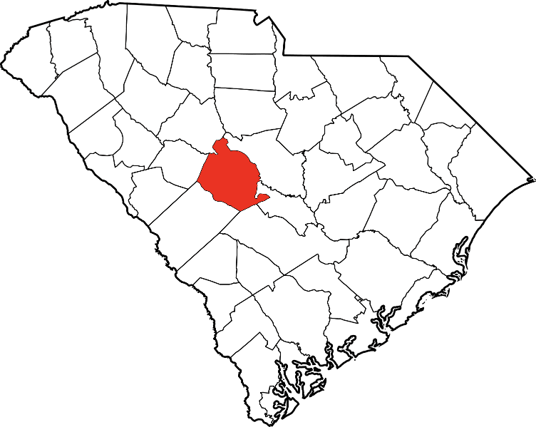 An image highlighting Lexington County in South Carolina