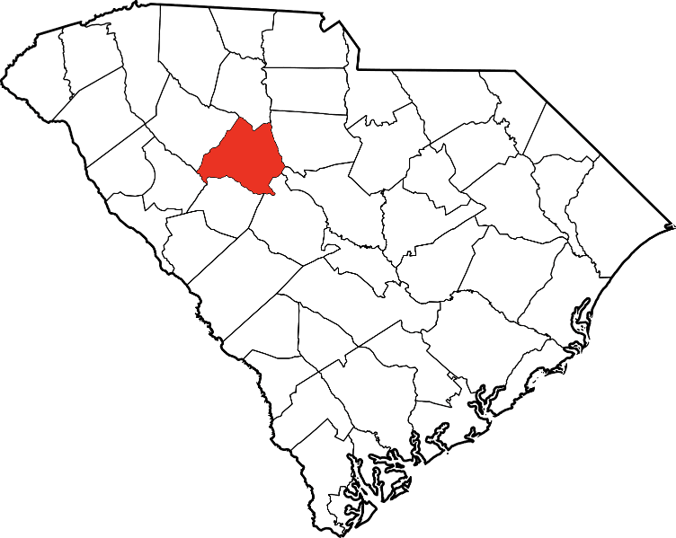 An illustration of Newberry County in South Carolina