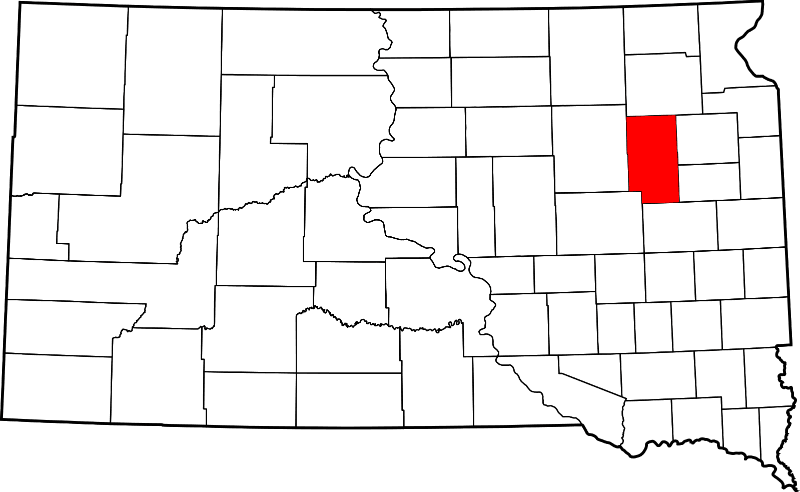 An image highlighting Clark County in South Dakota