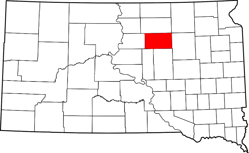 An illustration of Faulk County in South Dakota