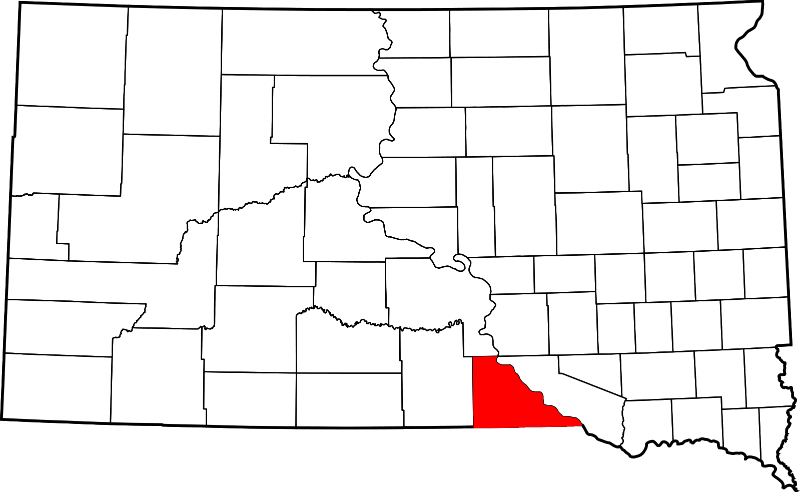 An image highlighting Gregory County in South Dakota