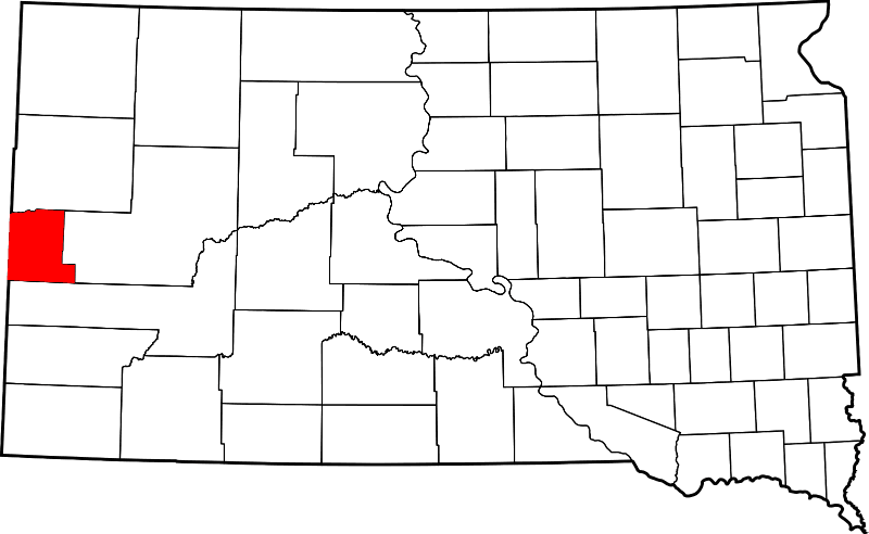 An illustration of Lawrence County in South Dakota